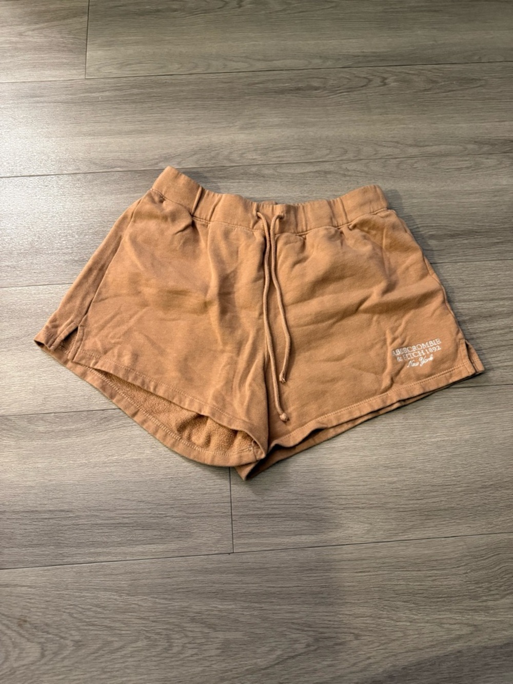 Abercrombie & Fitch Women's Rust Tan Drawstring Athletic Shorts